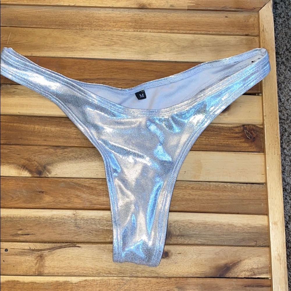 Silver thong